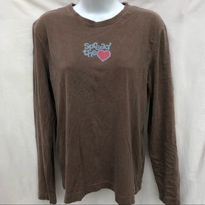 LIFE IS GOOD Spread the Love long sleeve t-shirt - size Small